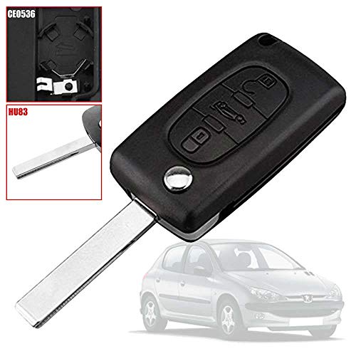 OcioDual Carcasa Llave Mando de 3 Botones Maletero CE0536 HU83 para Peugeot...