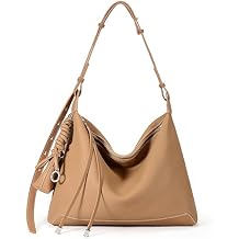 YALUXE Womens Genuine Leather Shoulder Bag Handbag Purse with Adjustable Strap, Detachable Mini Pouch