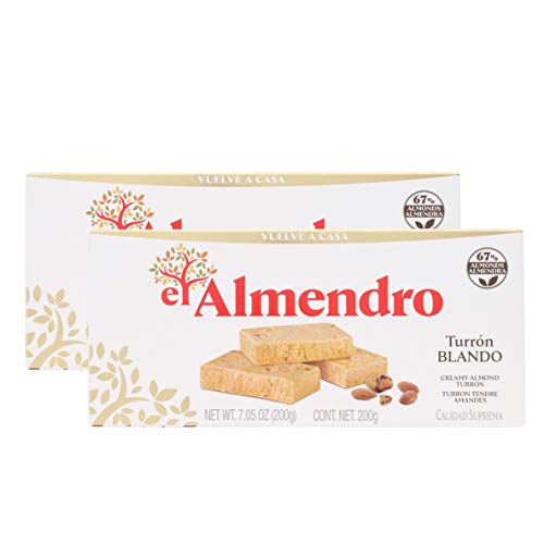 El Almendro Soft Turron Bundle - Creamy Almond Turron Gluten Free Turron Blando Con Almendras Turron Tendre Amandes Calidad Suprema W/Premium Penguin Quick Storage Pouch (2 Pack Soft Turron) #TOP2