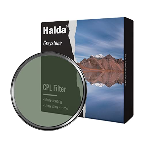 Filtre CPL 77mm Haida pour éliminer les reflets sur l'eau et le verre