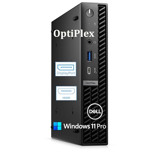 Image of Dell 2026 OptiPlex MFF Business Desktop Coomputer, Ultra-Compact for Office & Workspace, 14th Gen Intel CPU, 32GB DDR5 RAM, 1TB PCIe SSD, WiFi 6, Triple Display Support (HDMI+2DP), Windows 11 Pro
