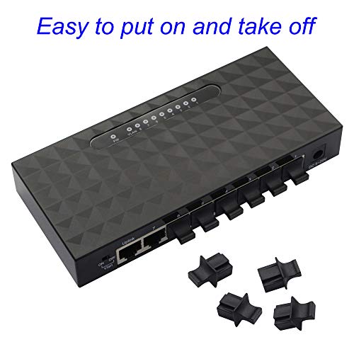 Netzwerkdose Lan Port Staubschutz,Scnhwarz Ethernet Port RJ45 RJ-45 Anti Staub Schutz Stecker Kappe 50P Stücke