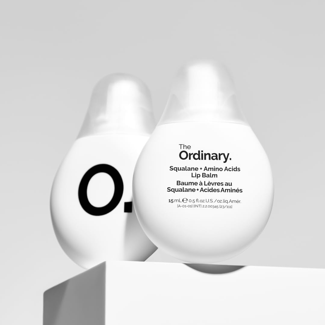 The Ordinary Baume à Lèvres au Squalane + Acides Aminés, pour les lèvres, le coude et les cuticules, 15 ml