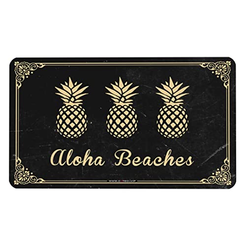 Tapis de souris de jeu Aloha Plages Ananas grand format 36 x 60 cm pour bureau