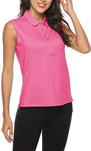 Image of AIRIKE Golf Polo Shirts for Women Sleeveless Summer Sports Athletic Fashionable Workwear-Quick Dry Womens Tank Tops