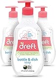 Baby, Bottle and Dish Soap by Dreft, Removes Milk Film & Odor, Plant Based, Fragrance Free, 18 Fl Oz (Pack of 3, 54 Total Ounces)
