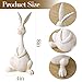 Pawliss Easter Decorations Bunny Decor: White Resin Rustic Rabbit Figurine with Long Neck Big Belly, Vintage Easter Bunny Statue for Spring Easter Home Office Table Decor, Party Supplies Gifts