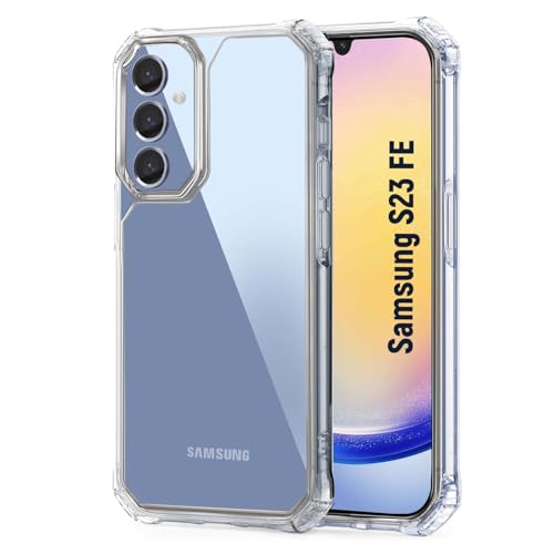 Image of AIBEX Ultra Strong Transparent Back Cover for Samsung Galaxy S23 FE | Crystal Clear Hard Case | Shockproof Military-Grade Drop Protection | Anti-Yellowing TPU Bumper | Scratch-Resistant PC Back