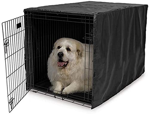 UCARE Dog Pet Crate Covers for 22-48inch Waterproof Dogs Cage Cover Durable&Rainproof Polyester Pet Kennel Covers with Carry Bag Extra Large Black (XS: 22x13x16in/ 56x33x41cm)