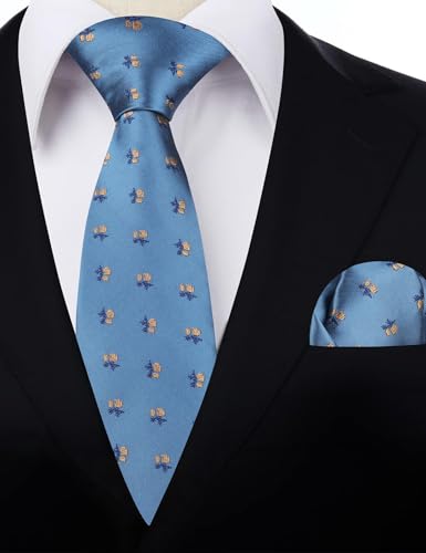 Image of Alizeal Mens 3.15'' Light Color Rustic Tie Handkerchief