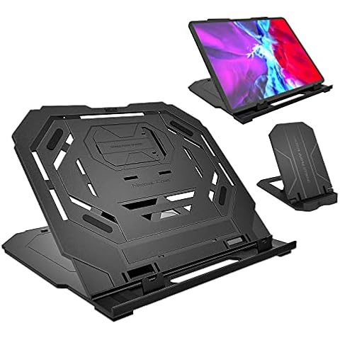 MoKo Soporte Ajustable Compatible con 12-17'' Tabletas de Dibujo, Stand Plegable de 10 Niveles Ajustables Portátil Ventilado Cover