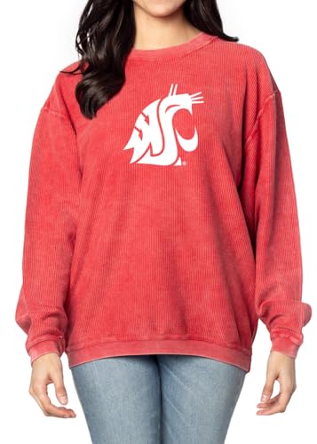 Sudadera Chicka-D Corded Crew mujer color rojo Rosso talla M deportiva casual