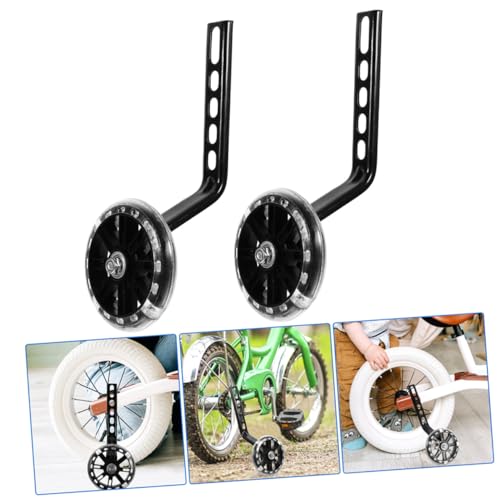 Bike Training Wheels 4pcs Set, Professional Wear-resistant Bike Stabilizers with Adjustable Support Brackets, Balance Flashing Auxiliary Wheels for Bicycle Learning and Safety miniatura 7