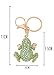 Fashion Yellow Pineapple Rhinestone Alloy Resin Women Car or Bag Keychain (Green Frog)