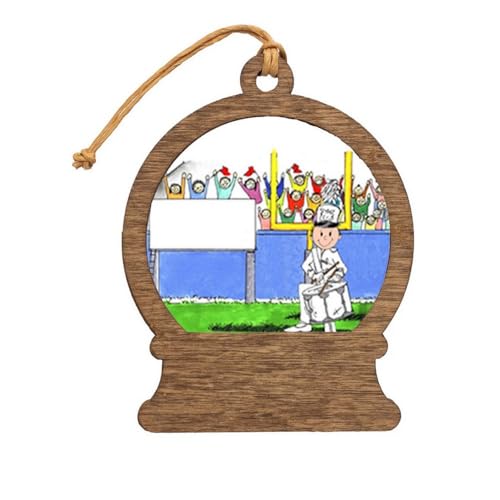 PrintedPerfection.com Personalized Band, Drum Snare - Male Wooden Snow Globe Shaped Christmas Ornament