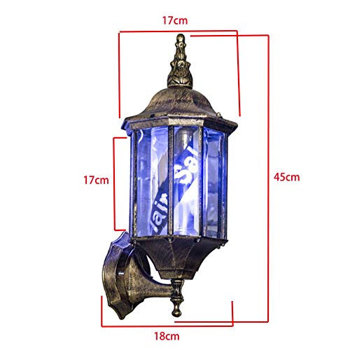 Lanterne solaire durable lumières extérieures à bandes rotatives rétro 45cm - 4