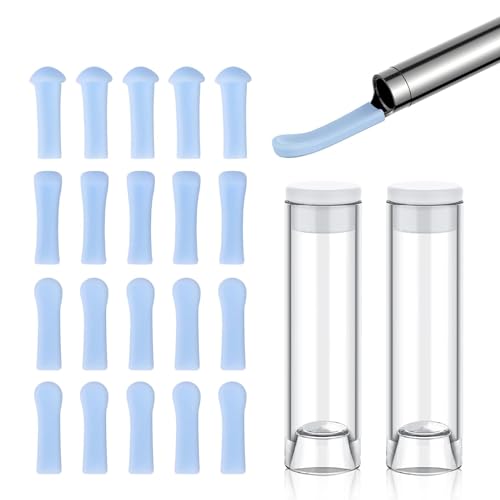 20 Pcs Ear Cleaner Replacement Tips, Ear Spoon Tips, Silicone Ear Pick for Ear Camera, Original Replacement Accessories Set(Ear Camera not Included)