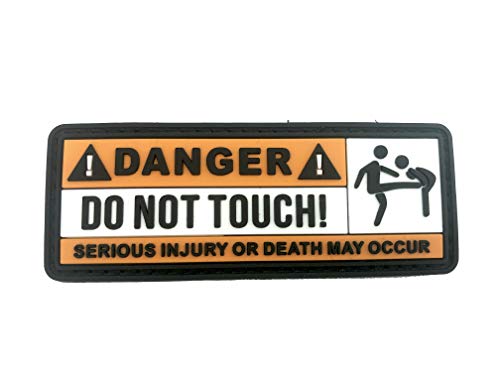 Danger Do Not Touch PVC Klett Emblem Abzeichen Patch Cover