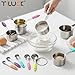 TILUCK Measuring Cups and Spoons Set, Stainless Steel, Kitchen Utensils for Cooking and Baking (10)