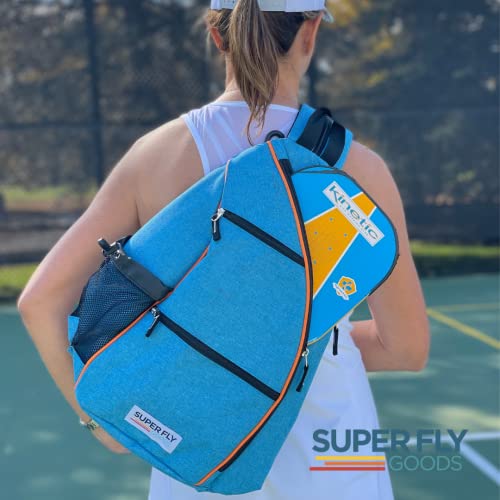 Image of Super Fly Goods Pickleball Tennis Bag Backpack | Women Men Tennis Backpack or Sling Reversible | Pickleball Paddle, Tennis Rackets, Badminton Racquet, Squash Racquet, Balls and Other Accessories