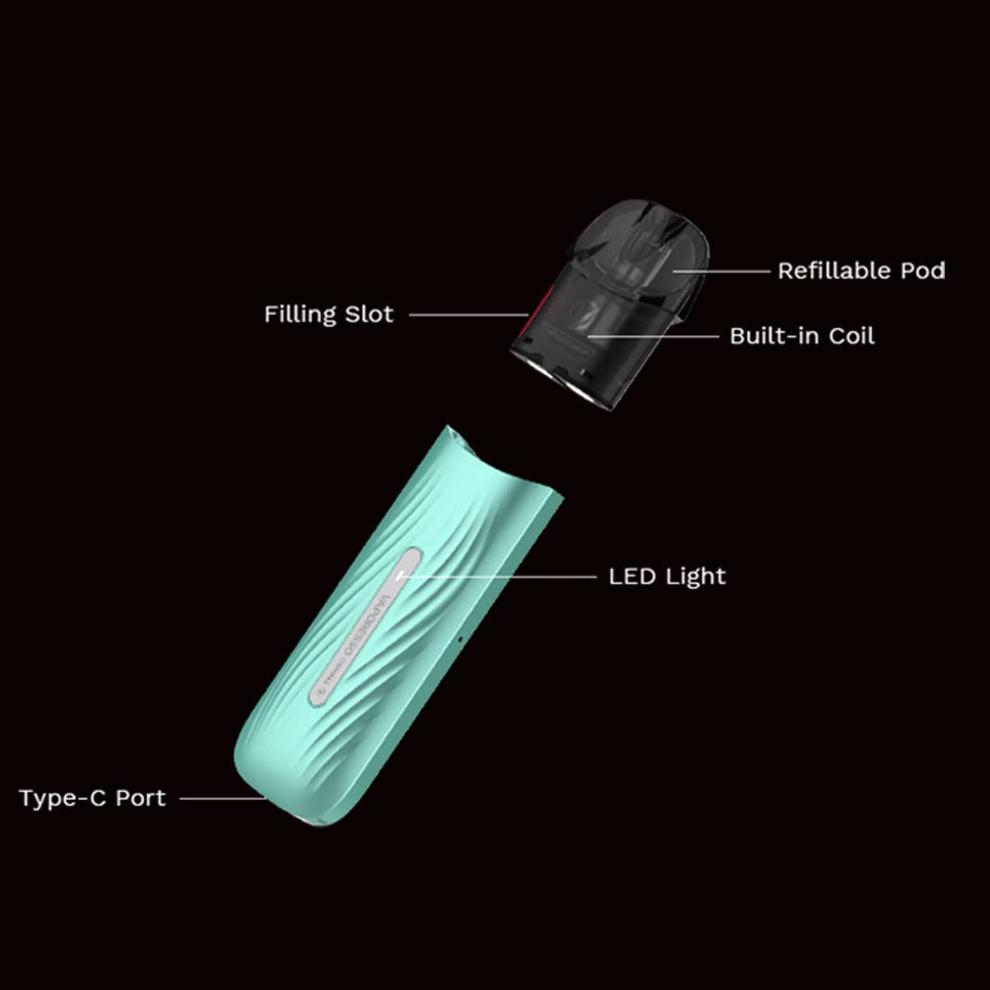 Vaporesso OSMALL 2 Kit | Original MTL Vape Kit Built in 450mAh Battery with  1.2 ohm Cartridge No Nicotine No Liquid : Amazon.es: Electrnica