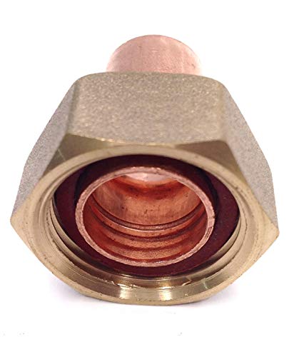 End Feed Straight Tap Connector - 15mm x 3/4" BSP - Pack of 2, Copper, Pipe Size - 15mm - Image 2
