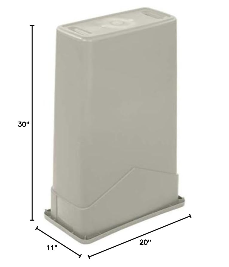 Caneca de basura rectangular beige de 23 galones miniatura 3