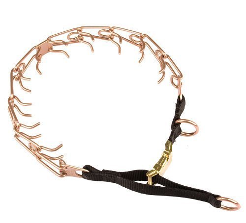 Herm Sprenger Curogan Prong Collar for German Shepherd with Nylon Loop and Fordogtrainers Quick Release Buckle - 3.2 mm x 23 inches