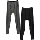 [白鷺ニット] 2枚組 HEAT&STRETCH 吸湿発熱 インナー タイツ メンズ 防寒 冬 動きやすい P0465E-RT (LL, 2色アソート)