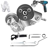 Metal Cutter, Nibbler Metal Cutter, Titanium Drill Nibbler Sheet Metals Cutting Tool, Sheet Metals Cutters Attachment, for DIY, Home Improvement, Roofing, Auto Repair and Light Metals Work (1set)