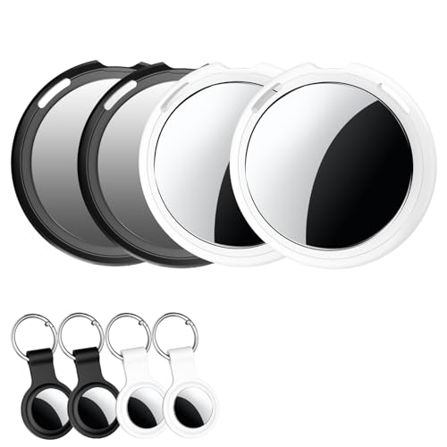 Tracker Tags 4 Pack [Apple MFi Certified] Pair with Apple Find My(iOS Only) Smart Bluetooth Tracking Tags Key Finder Item Locator Waterproof Worldwide Tracker for Pets Wallet Backpack Dogs Luggage