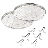10 Inch Food Steam Rack（2-Pack）Pressure Cooker Canner Rack Detachable Legs Stainless Steel Canning