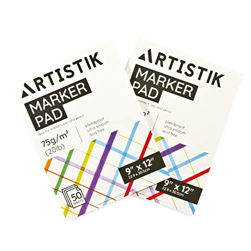 Bloc de papier pour marqueur 22,9x30,5 cm blanc lot de 2