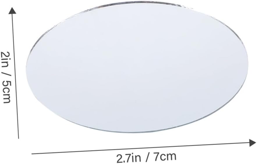 120pcs Oval Craft Mirrors Mini Glass Mirrors for Projects for Makeup Accessories and Creative Crafts Reflection for Art and Decor