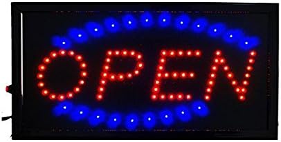 thedisplaydeal Business abierto letrero de LED Intermitente animación 19"x10"x1"