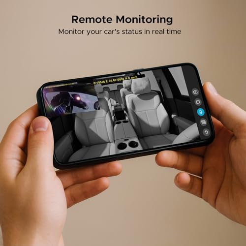 LAMTTO 4G LTE Cellular Car Security Camera Anti Theft GPS Tracker for Vehicle Safe, Dual Dash Cam Front Inside, Alarm Real-time Alerts via Cloud Storage, Remote Live-View - for Fleets & Family