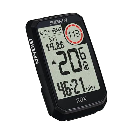 SIGMA ROX 4.0 Endurance Black Sensor Set | GPS inalámbrico Incl. sensores de Velocidad, frecuencia cardíaca y cadencia & OVERCLAMP Butler | 41 h de duración de la batería | Compatible con e-Bike
