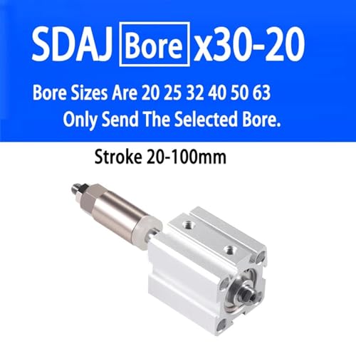Cylindre pneumatique compact double effet SDAJ40 de haute précision