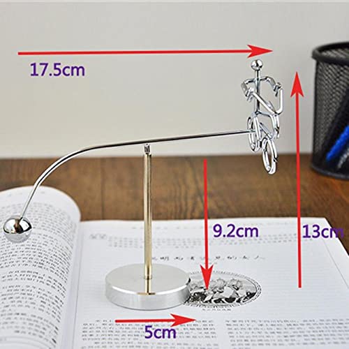 Image of Augen Balancing Pendulum Durable Metal Innovative Stress Relief Toy for Home Office Desktop Gift Decoration (1 Piece, 7709C), Silver