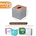Leather Tissue Box Cover Square,Upgrade 99% Compatible Large Size,Modern Tissue Box Holder for Napkin Facial Paper,Dryer Sheet Dispenser Organizer for Bathroom Vanity Countertop,Night Stand