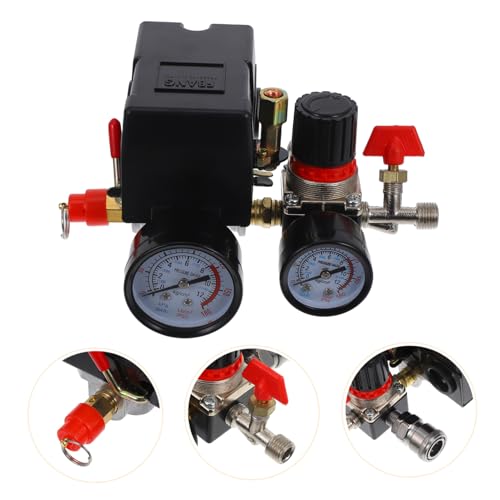 Interruptor de presión para compresor de aire industrial con manómetro 8
