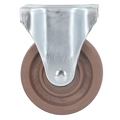 Rotella Fissa, Rotella in Nylon con Piastra Fissa 4 Pollici Resistente Al Calore per Carrello del Carrello della Macchina, Rotelle con Stelo