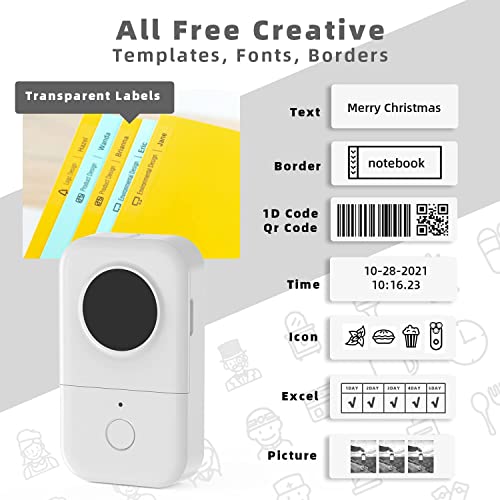 Phomemo PHO-D30-WH Label Maker- D30 Mini Label Makers Machine thumb #3