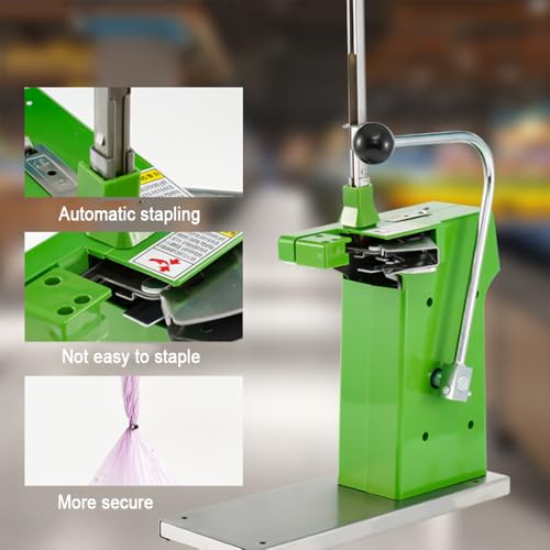 Sigillatrice a forma di U per sacchetti di plastica, include 2000 graffette, ideale per imballaggi alimentari nei supermercati e nei negozi di frutta fresca