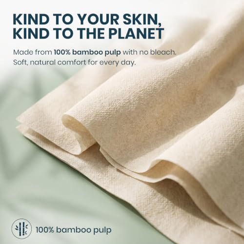 Image of Bamboo Facial Tissues 100 Pulls (Pack of 12) | 1200 Pulls 2-Ply | Unbleached Tissue Paper | Super Soft, Strong & Highly Absorbent | 100% Natural & Eco Friendly Tissue Napkins