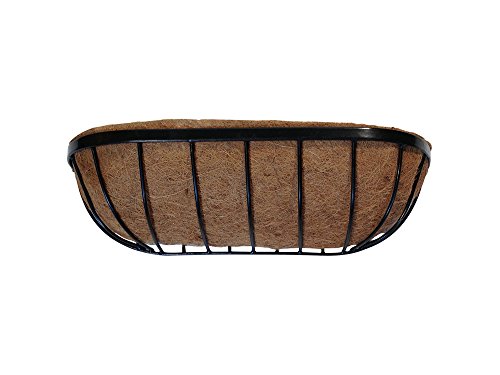 Garden Pride Trough Planter/Manger Planter - Made of plastic coated solid steel pre-lined with coco liner. Wall mounted planter (24 inches long (61cm))