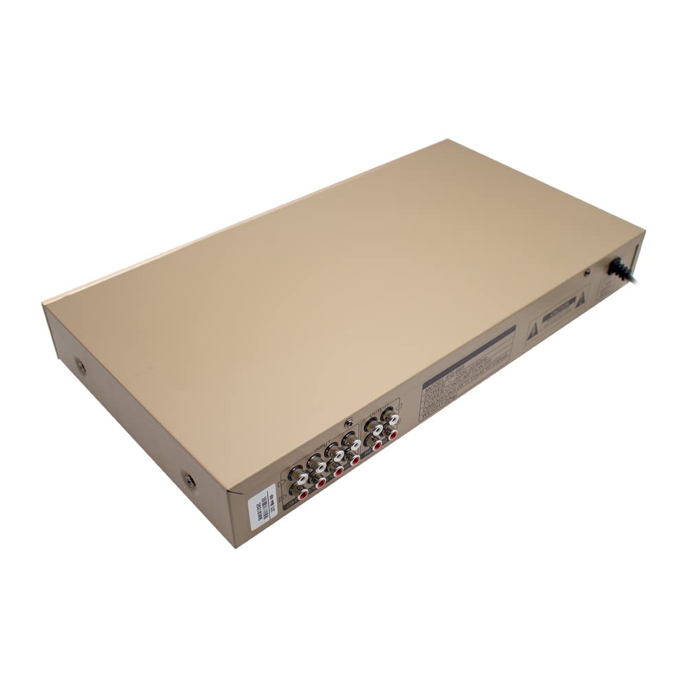 Toplionace EQ665 Stereo Equalizer, 220V HiFi Home EQ Equalizer Dual-10 Band-Stereo Höhen Alt Bass Regelung mit Integriertem Bluetooth (EQ665, Golden)