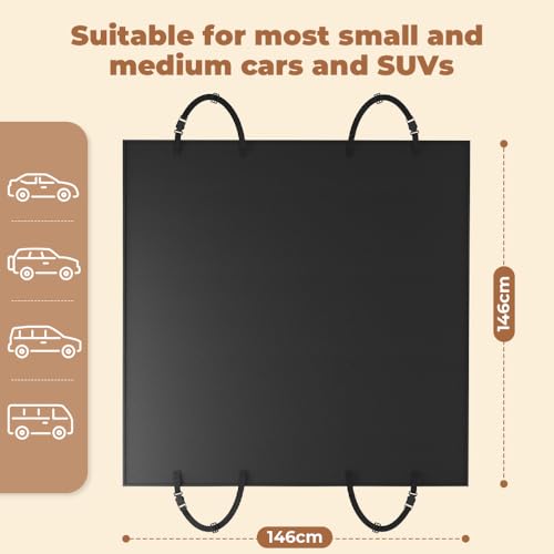 KYG Autositzbezug für Hunde, 600D Oxford, wasserdicht, rutschfest und kratzfest, universell, 146 x 146 cm