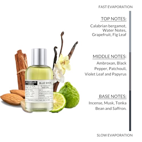 Image of Alternate Scents BLUE SHOE 100ml Long Lasting Perfume For Men |Strong& long Lasting with 30% Oil Concentration|Floral-Gourmand Scent|Fragrance From France | Made In India|