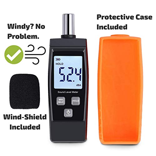 Decibel Meter Sound Level Reader -Digital dB SPL Portable Pressure Noise Volume Measurement Device | Voice Loudness Measuring Sensor Audio Tester -Momenturn
